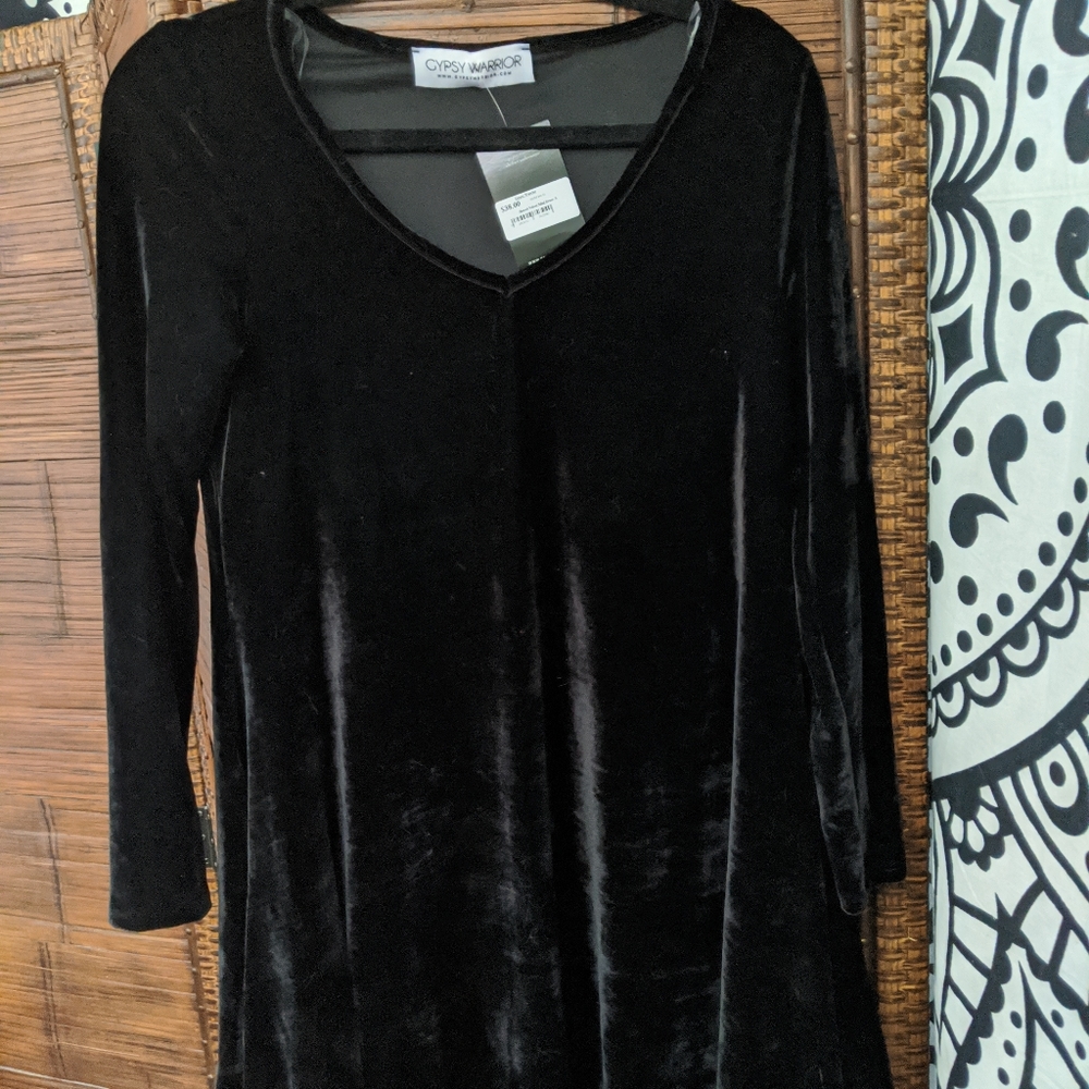 Black velvet dress